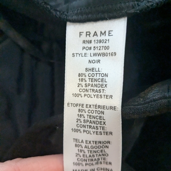 Frame Velvet Tux Straight Leg Pants - Picture 6 of 6